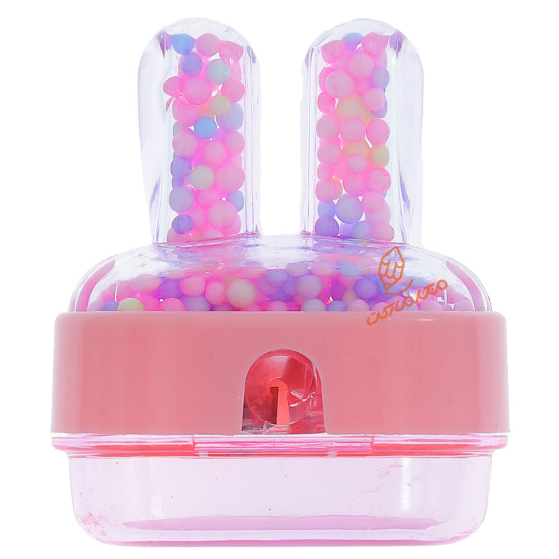 تراش مخزن دار فانتزی صورتی طرح خرگوش 5859 (1)