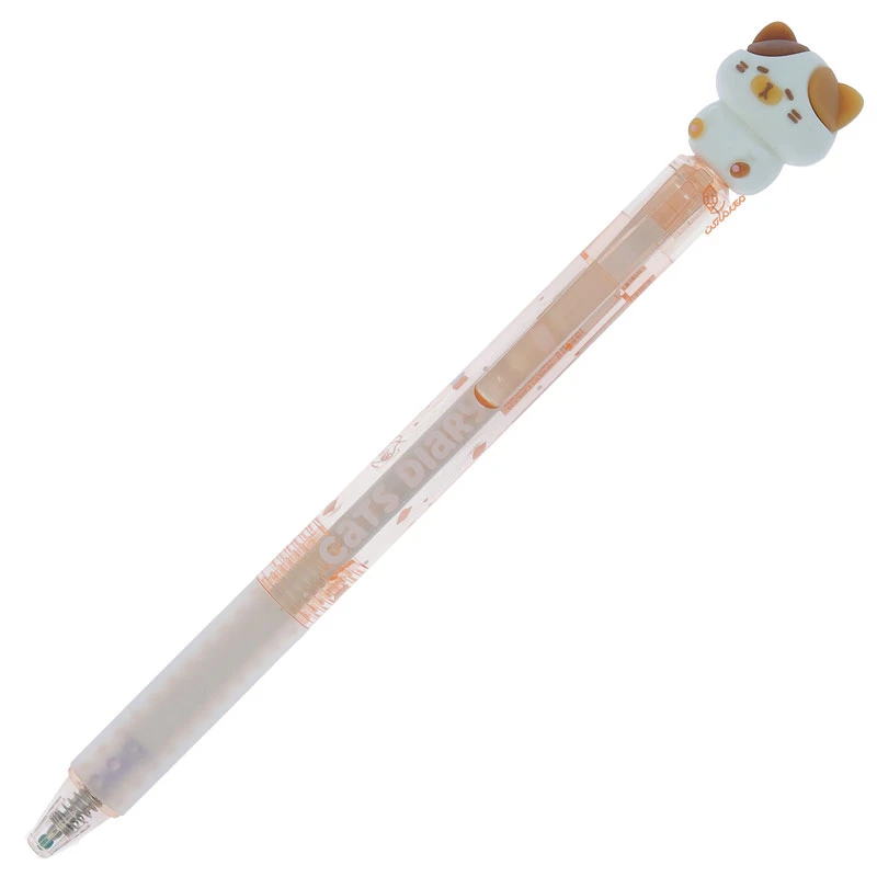 خودکار پاکن دار فانتزی کرمی طرح گربه KUKI KK-6870 (1)