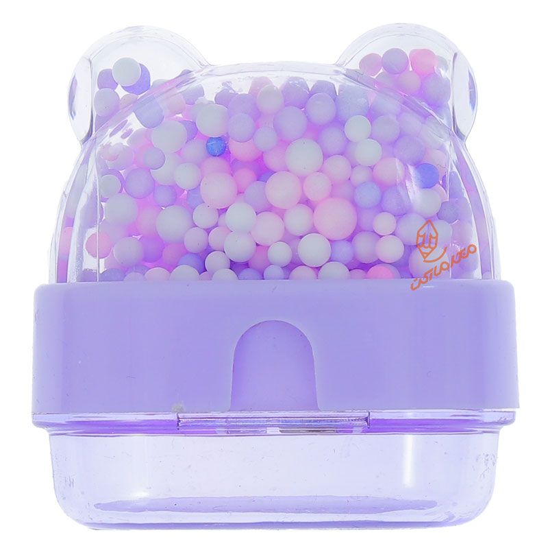 تراش مخزن دار فانتزی بنفش طرح خرس 5859 (2)