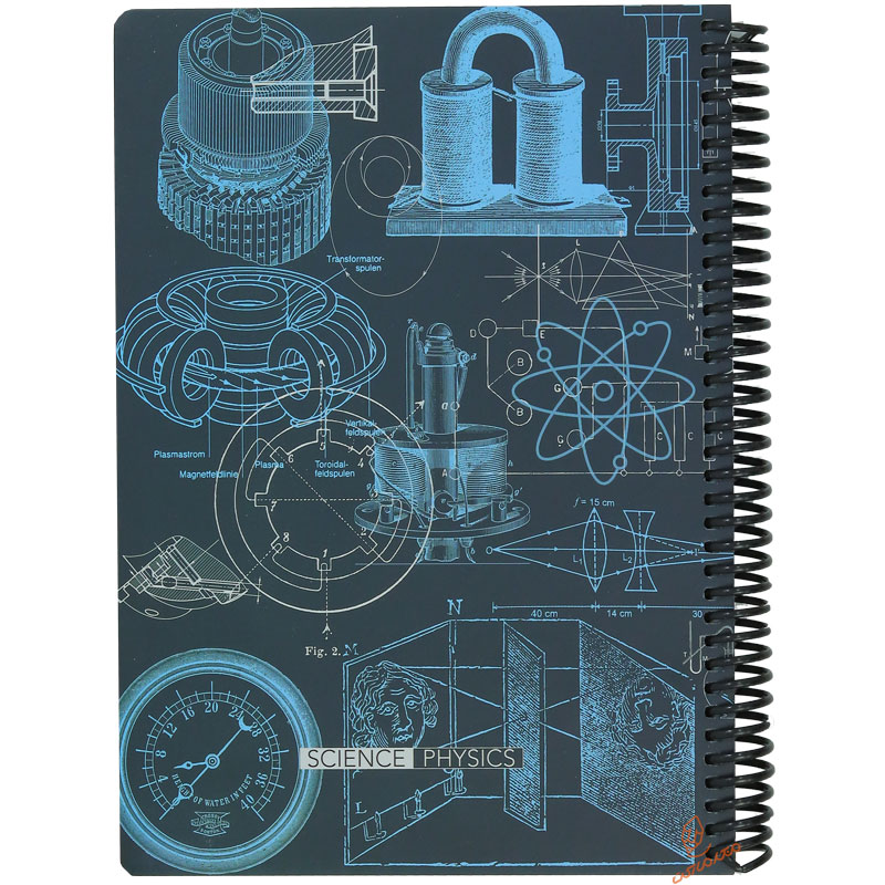 دفتر 100 برگ طرح علم فیزیک آبی و مشکی دات نوت (1)