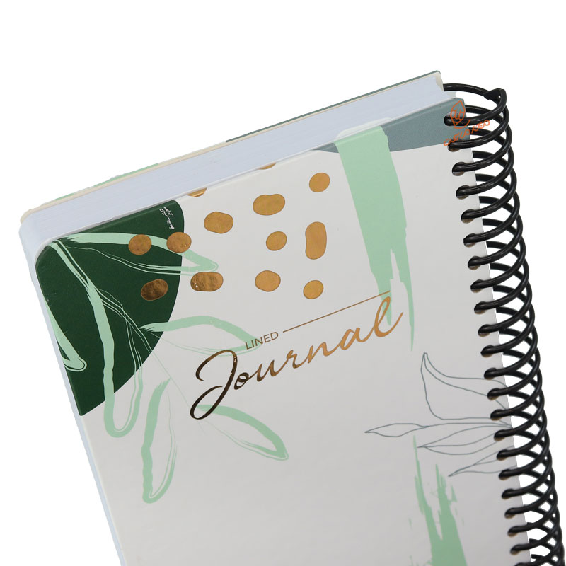 دفتر اورپایی طرح زمینه سفید مینیمال گل دات نوت