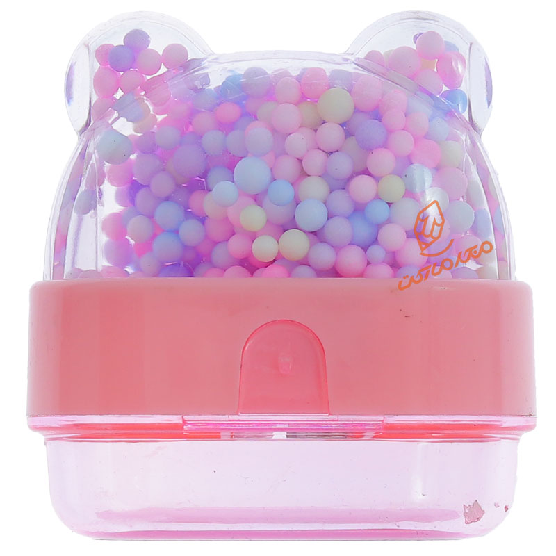 تراش مخزن دار فانتزی صورتی طرح خرس 5859 (2)