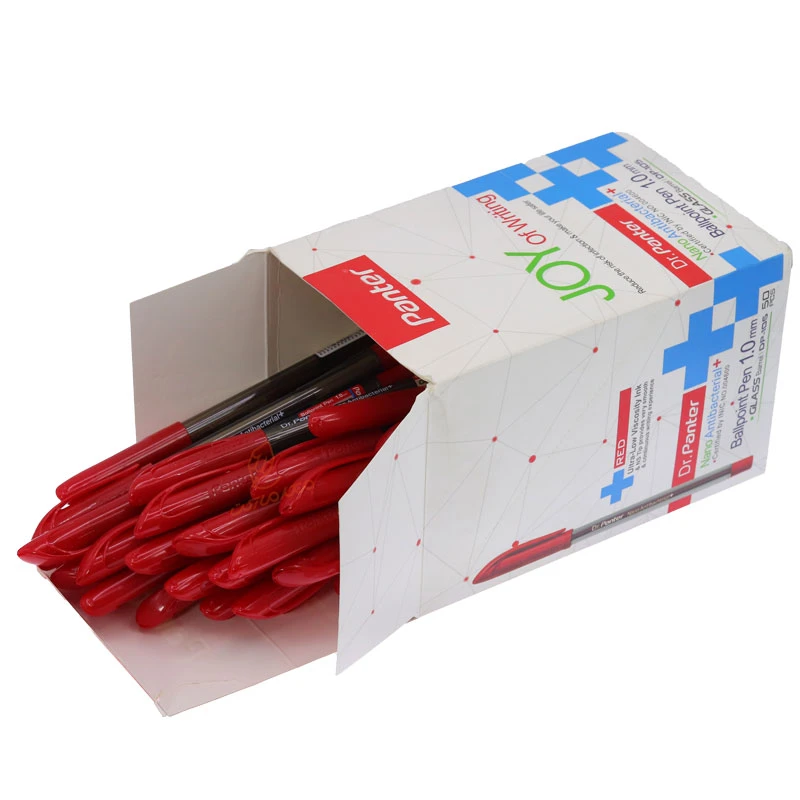 خودکار قرمز 1.0 فوق روان بسته 50 عددی دکتر پنتر PANTER (3)