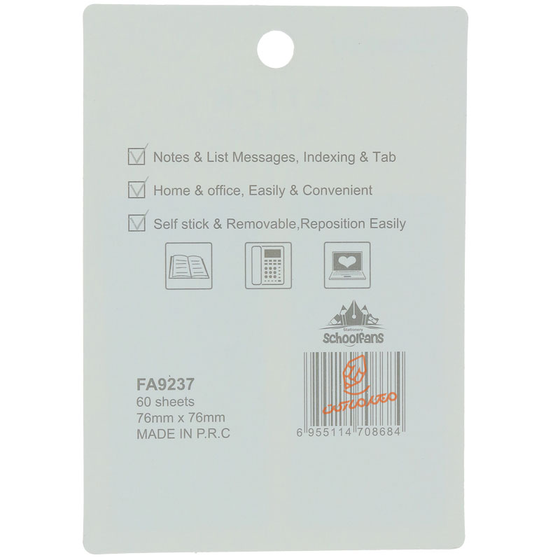 پست ایت فانتزی آبی طرح چهارخونه اسکول فنس 9237 (2)