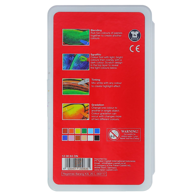 پاستل روغنی 12 رنگ فابرکاستل