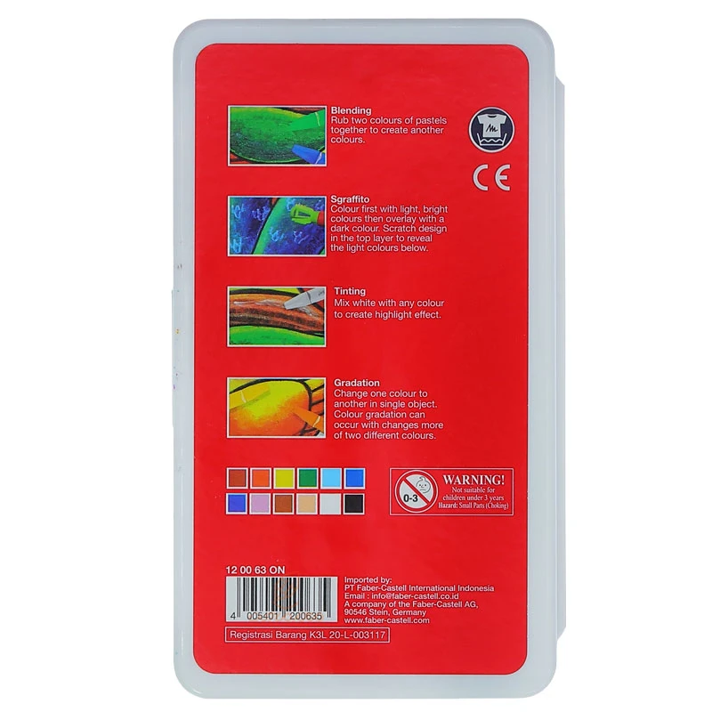 پاستل روغنی 12 رنگ شش ضلعی فابرکاستل FABERCASTELL (2)