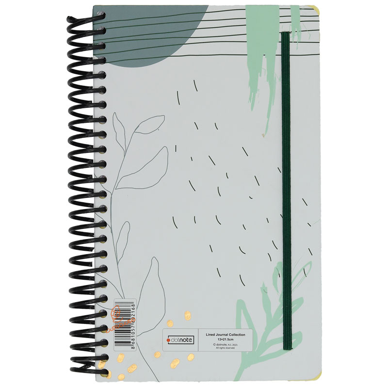 دفتر اورپایی طرح زمینه سفید مینیمال گل دات نوت