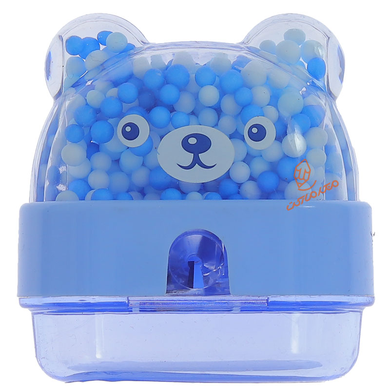 تراش مخزن دار فانتزی آبی طرح خرس 5859 (1)