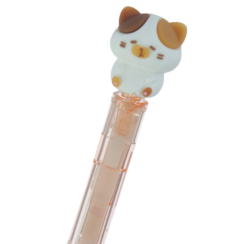 خودکار پاکن دار فانتزی کرمی طرح گربه KUKI KK-6870 (3)