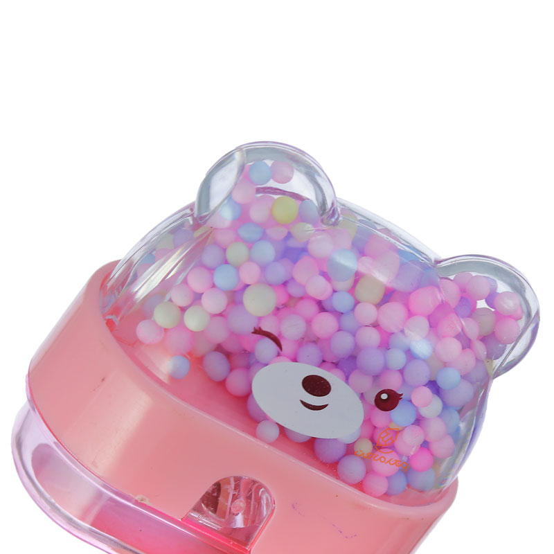 تراش مخزن دار فانتزی صورتی طرح خرس 5859 (4)