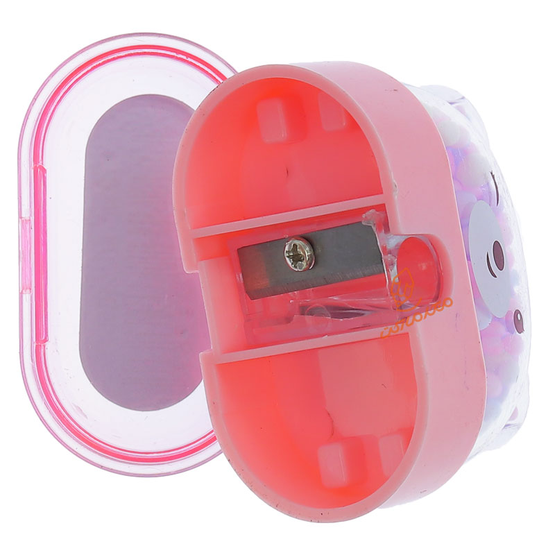 تراش مخزن دار فانتزی صورتی طرح خرس 5859 (3)