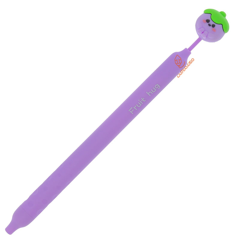 خودکار پاکن دار فانتزی بنفش طرح بادمجون