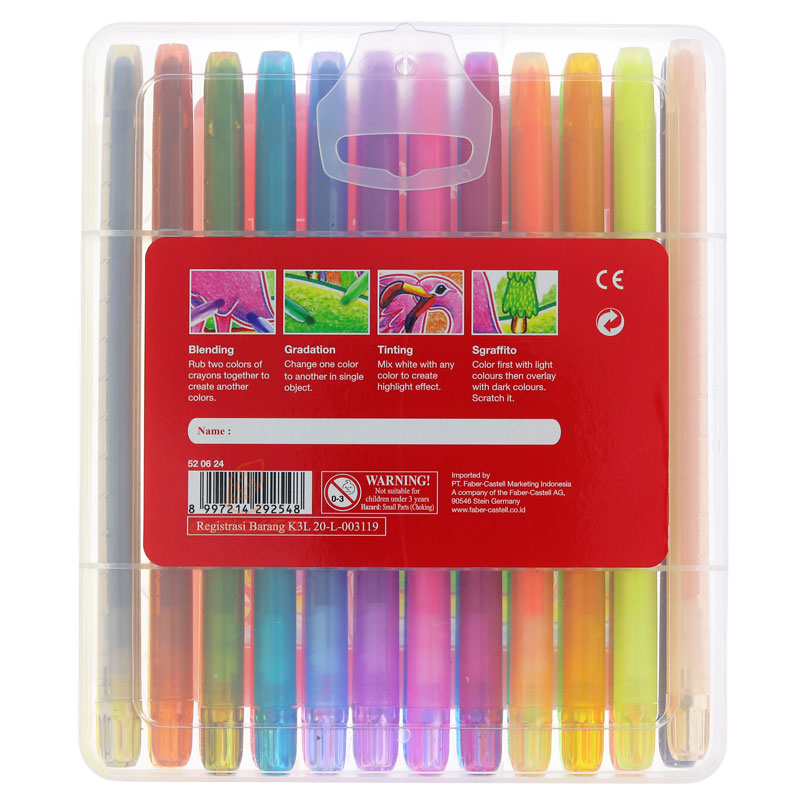 پاستل 24 رنگ پیچی فابرکاستل