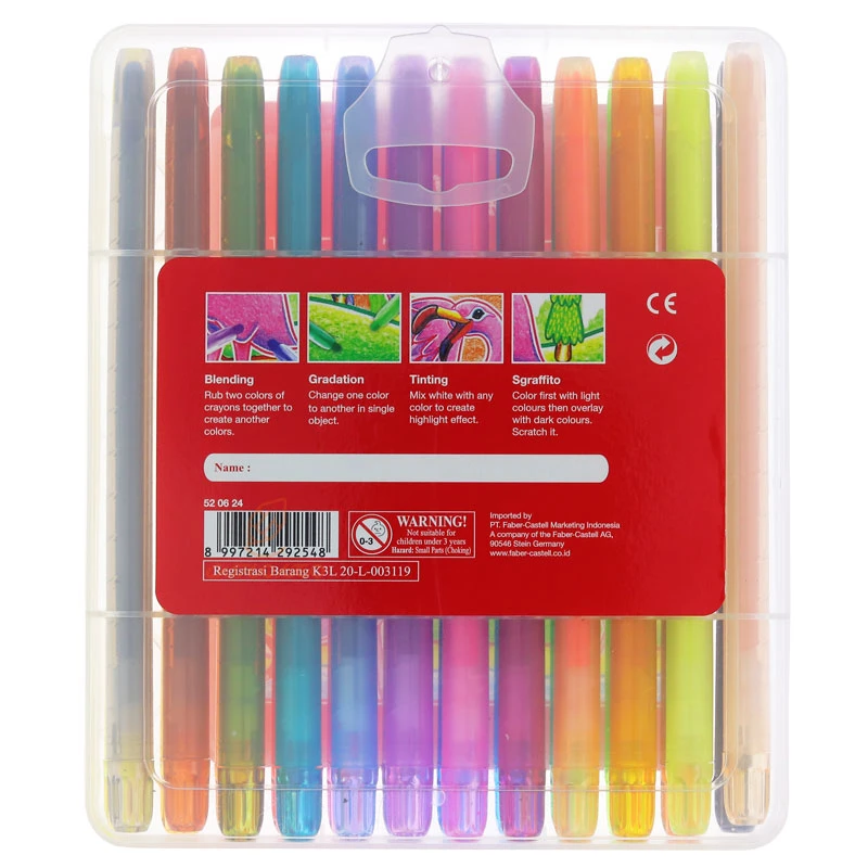 پاستل 24 رنگ پیچی فابرکاستل FABERCASTELL (2)