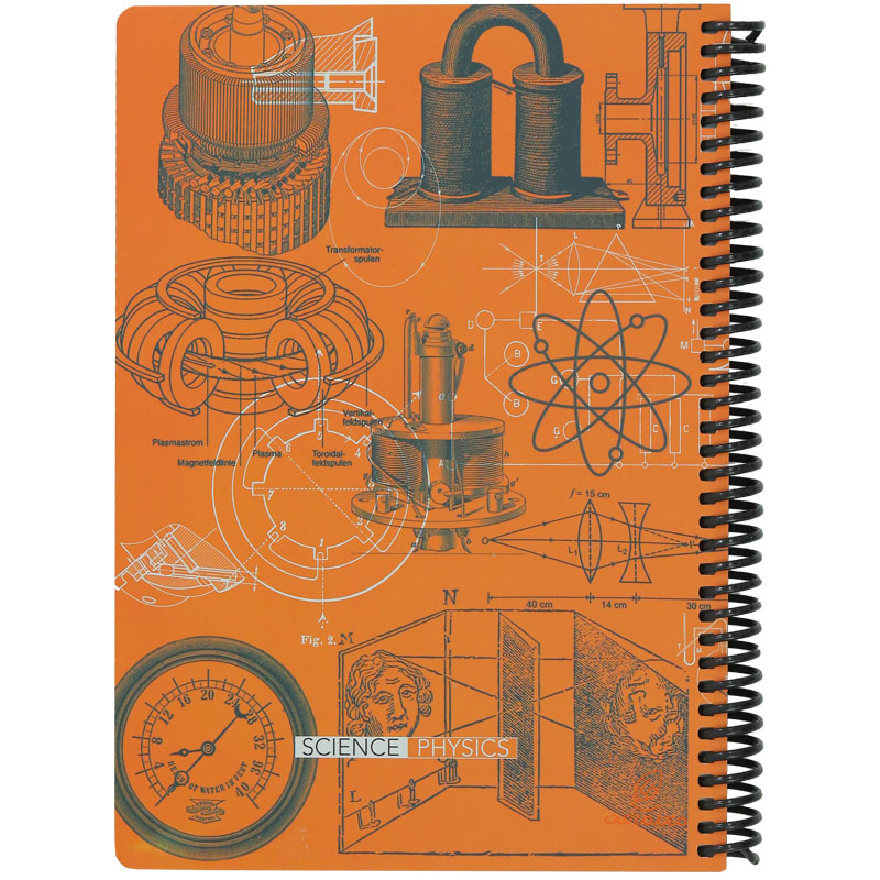 دفتر 100 برگ طرح علم فیزیک نارنجی و مشکی دات نوت (1)