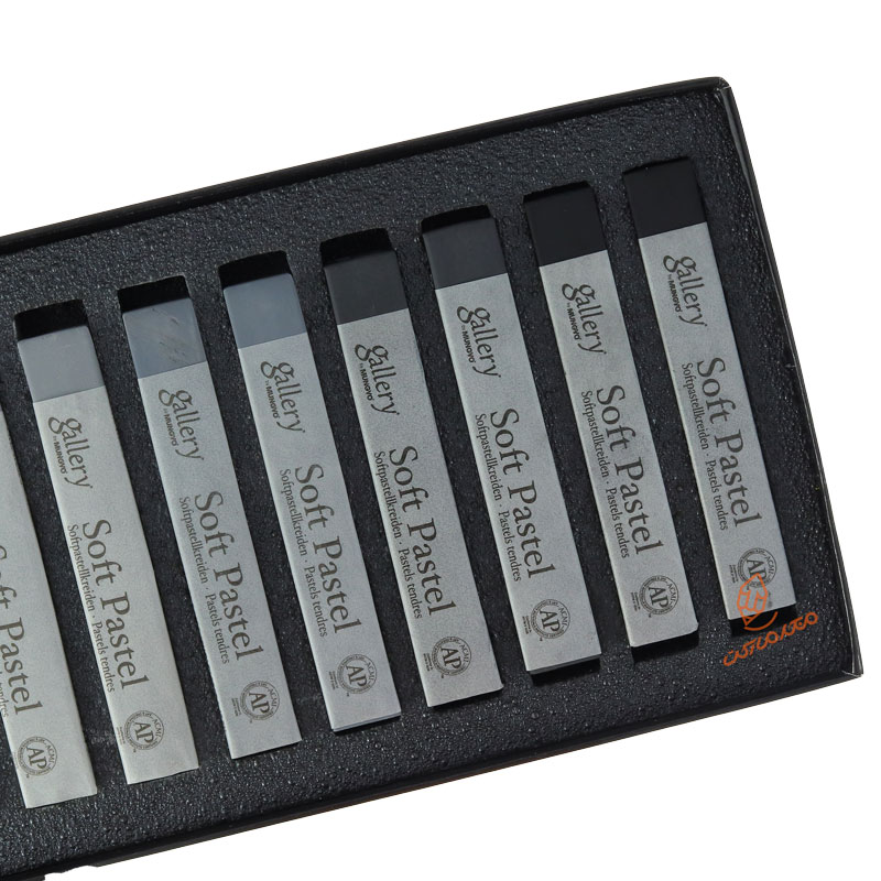 گچ پاستل 12 رنگ طیف خاکستری گالری مانگیو (6)