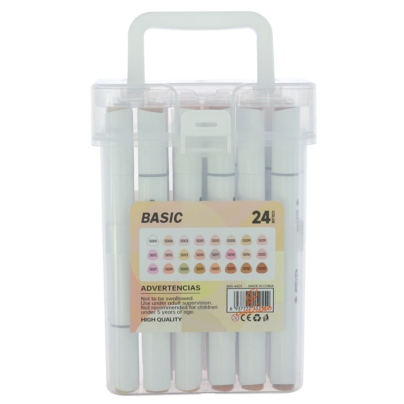 ماژیک راندو 24 رنگ 2 سر (طرح تاچ) طیف پوست 4423 بیسیک111 (1)