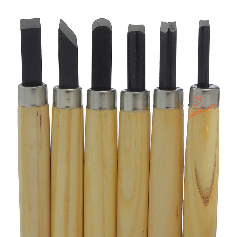 مغار 6 عددی دسته چوبی (1)