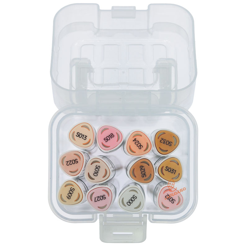 ماژیک راندو 12 رنگ 2 سر (طرح تاچ) طیف پوست 4413 بیسیک1112 (4)