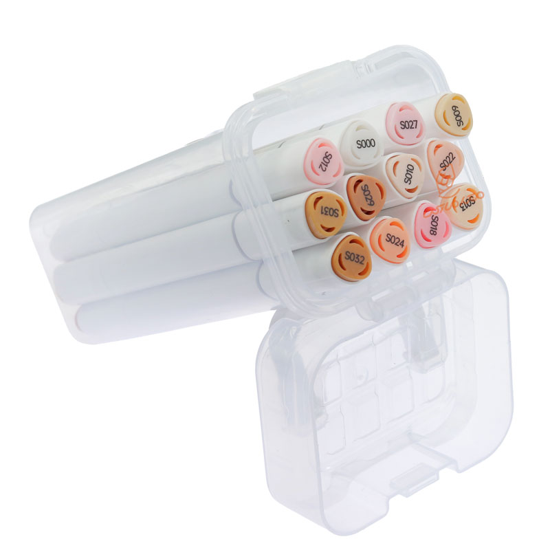 ماژیک راندو 12 رنگ 2 سر (طرح تاچ) طیف پوست 4413 بیسیک1112 (1)