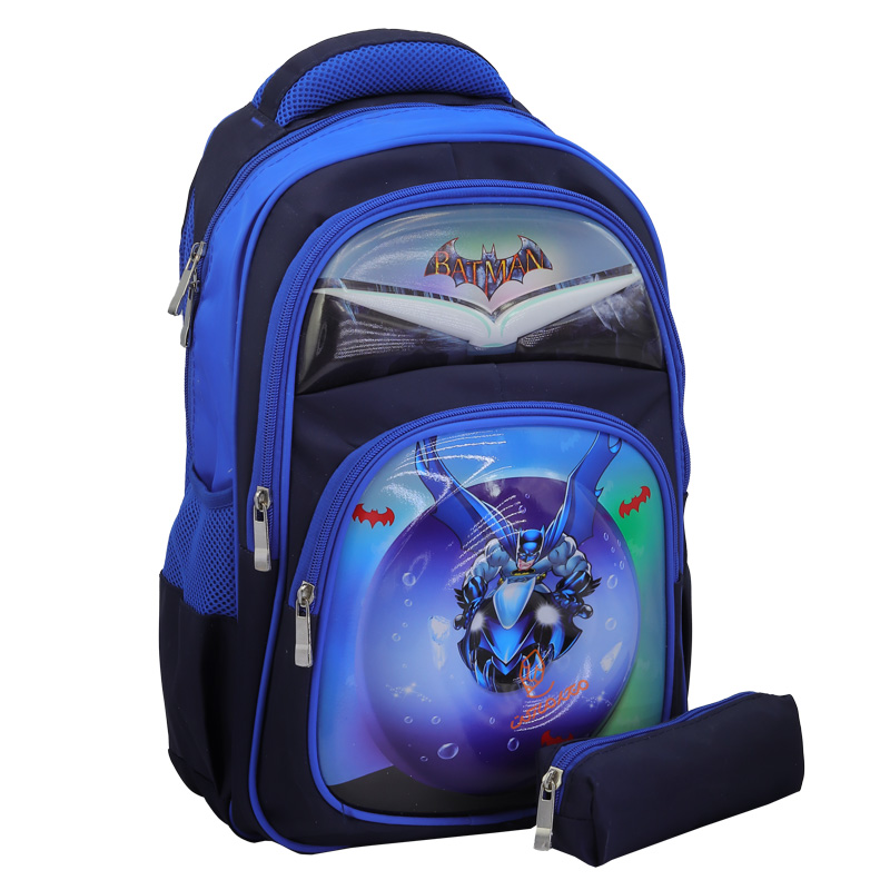 کوله پشتی 3 زیپ کد 6276جامدادی دار فانتزی (7)