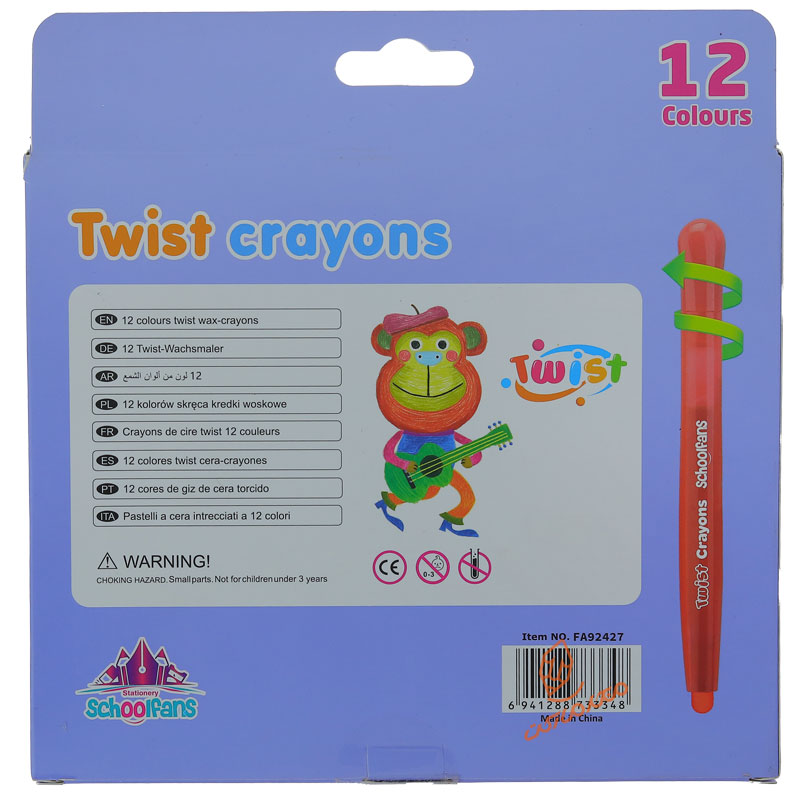 پاستل پیچی12 رنگ اسکول فنس کد 92427 (2)