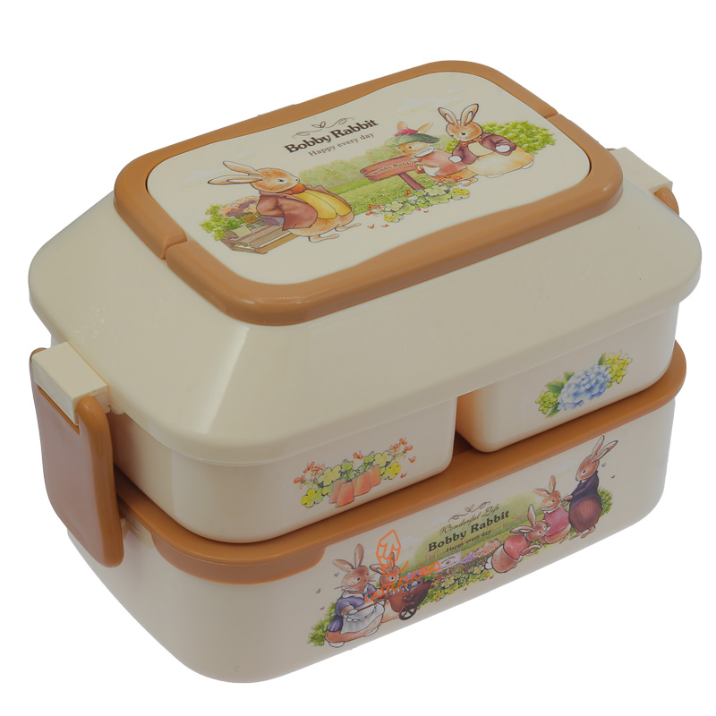 ظرف غذا 2 طبقه بابی خرگوش کد 1741 (3)