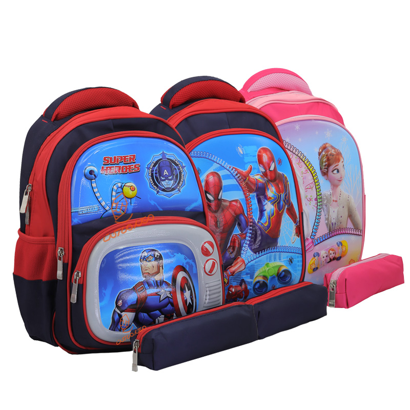 کوله پشتی کد 6277 جامدادی دار فانتزی