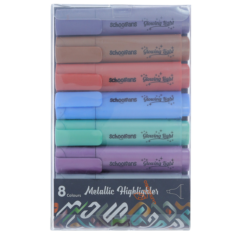 ماژیک علامت گذار متالیک بسته 8 عددی اسکول فنس کد 92316