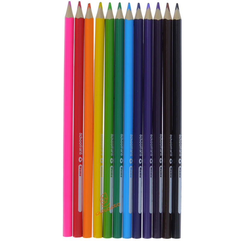 مداد رنگی 12 رنگ طرح موشک اسکول فنس کد 92440 (1)