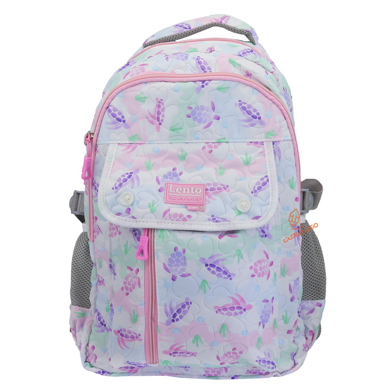 کوله پشتی 3 زیپ کد6274 گلدار لنتو LENTO (9)