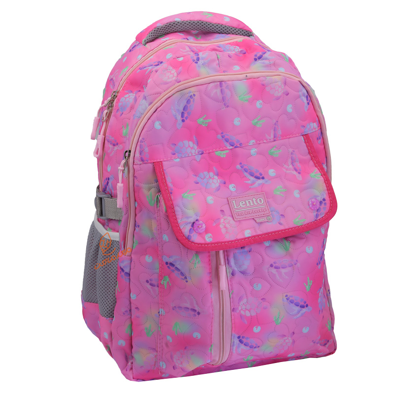 کوله پشتی 3 زیپ کد6274 گلدار لنتو LENTO (2)