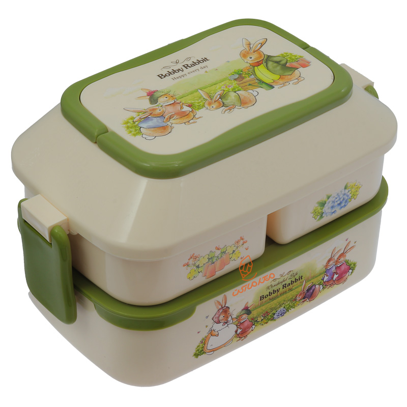 ظرف غذا 2 طبقه بابی خرگوش کد 1741 (4)