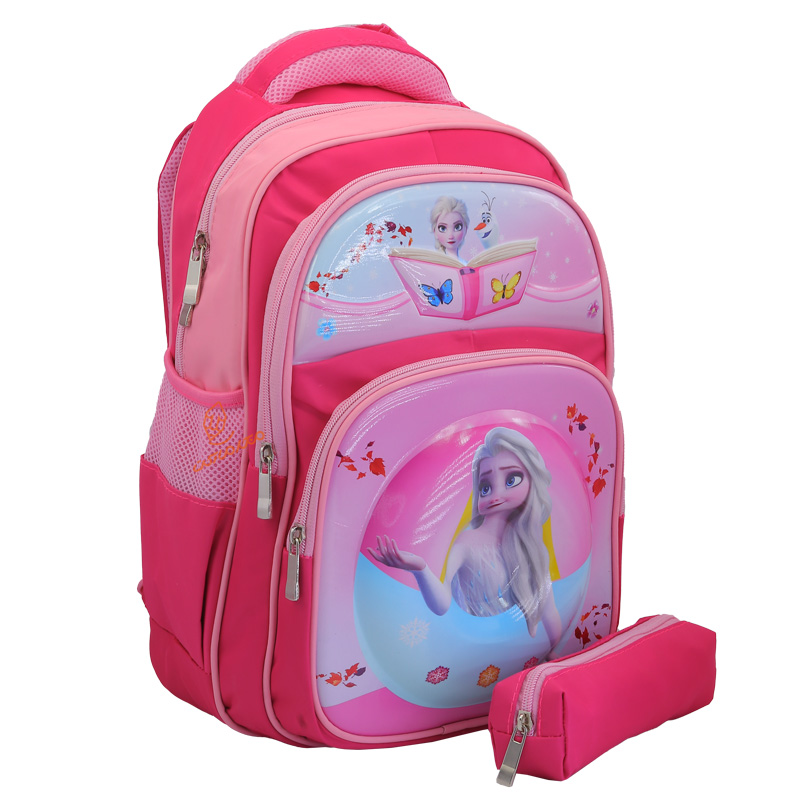 کوله پشتی 3 زیپ کد 6276جامدادی دار فانتزی (6)