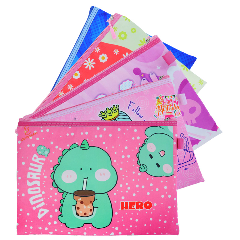 پوشه پارچه ای فانتزی زیپ دار A4 هیرو