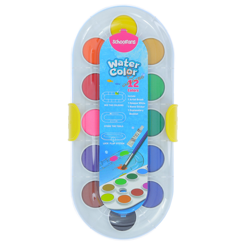 آبرنگ 12 رنگ اسکول فنس کد 92421