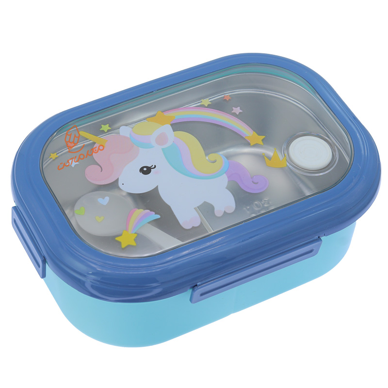 ظرف غذا دو خانه طرح یونی کورن (2)