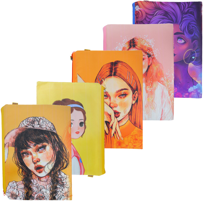 پوشه پارچه ای فانتزی زیپ دار A4 سویل