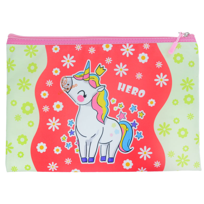 پوشه پارچه ای فانتزی زیپ دار A4 هیرو