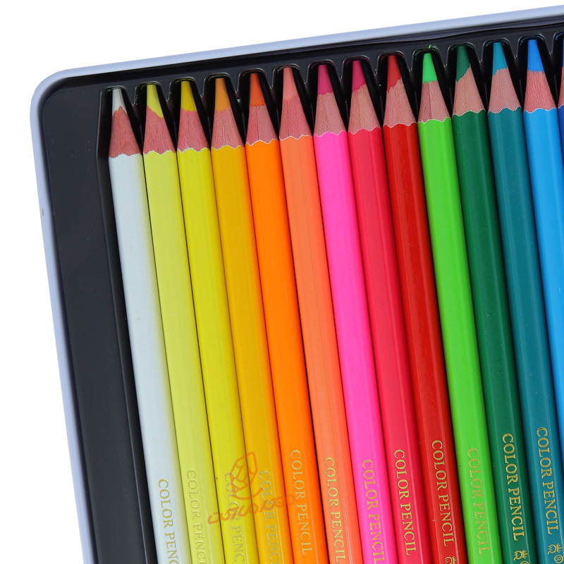 مداد رنگی 24 رنگ آرتیست جعبه فلزی طرح پرنده ام کیو MQ (1)