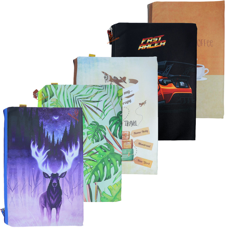 پوشه پارچه ای فانتزی زیپ دار A4 سویل کد 4013