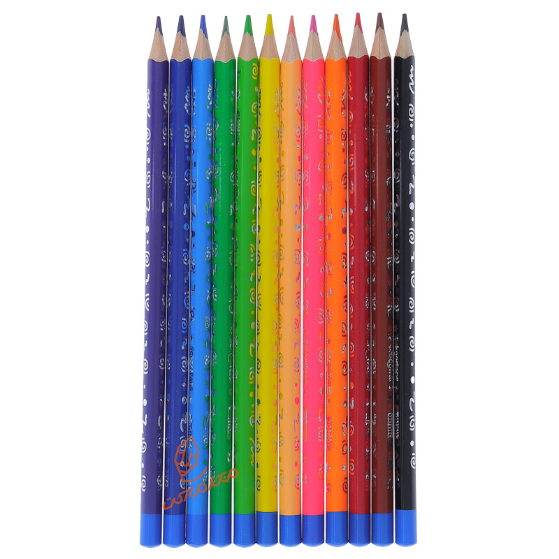 مداد رنگی 12 رنگ جعبه مقوایی اسکول فنس کد 92447 (1)