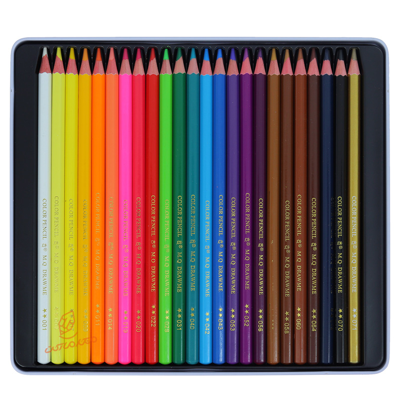 مداد رنگی 24 رنگ آرتیست جعبه فلزی طرح پرنده ام کیو MQ (5)