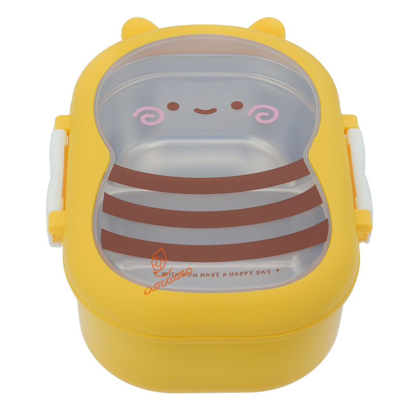 ظرف غذا داخل استیل طرح زنبور عسل کد 6297