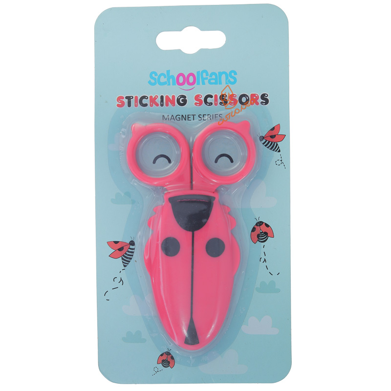 قیچی فانتزی غلاف دار طرح حشرات اسکول فنس SCHOOLFANS (3)