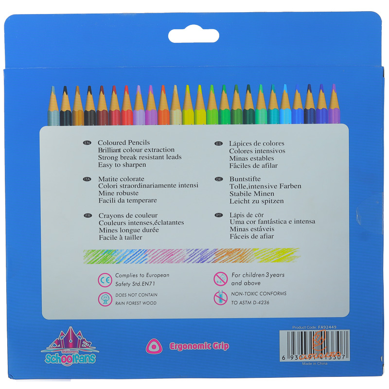 مداد رنگی 36 رنگ جعبه مقوایی اسکول فنس کد92450 (4)