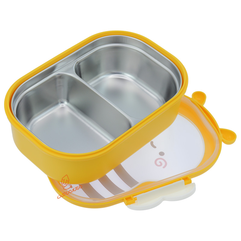 ظرف غذا داخل استیل طرح زنبور عسل کد 6297 (1)