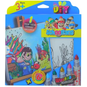 ماژیک رنگ آمیزی6 رنگ کد 9279 اسکول فنس SCHOOLFANS