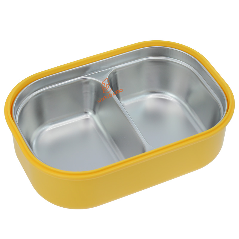 ظرف غذا داخل استیل طرح زنبور عسل کد 6297 (4)