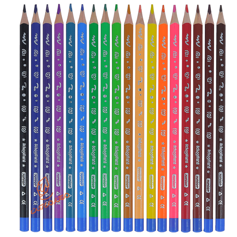 مداد رنگی 18 رنگ جعبه مقوایی اسکول فنس کد92448 (1)